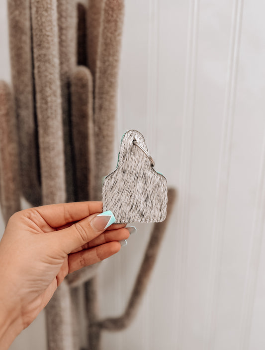 Turquoise Boot Stitch Keychain
