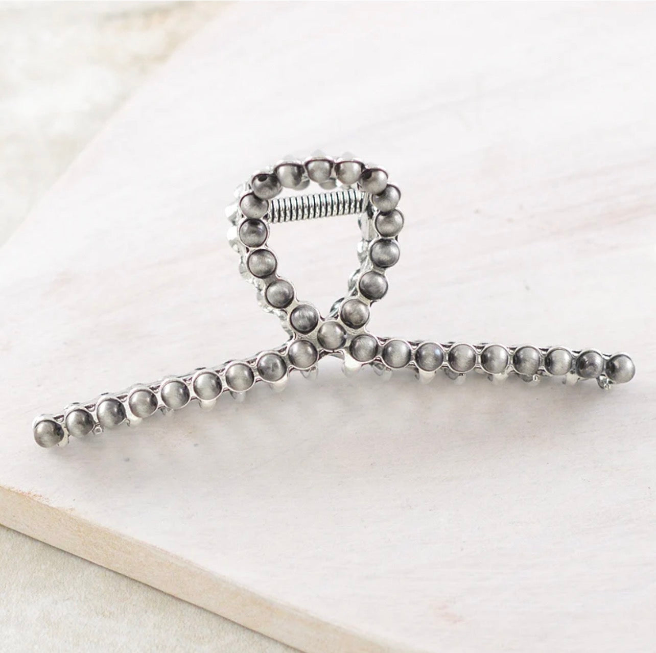 Navajo Pearl Bead Hair Claw Clip