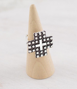 Bubble Texture Cross Ring