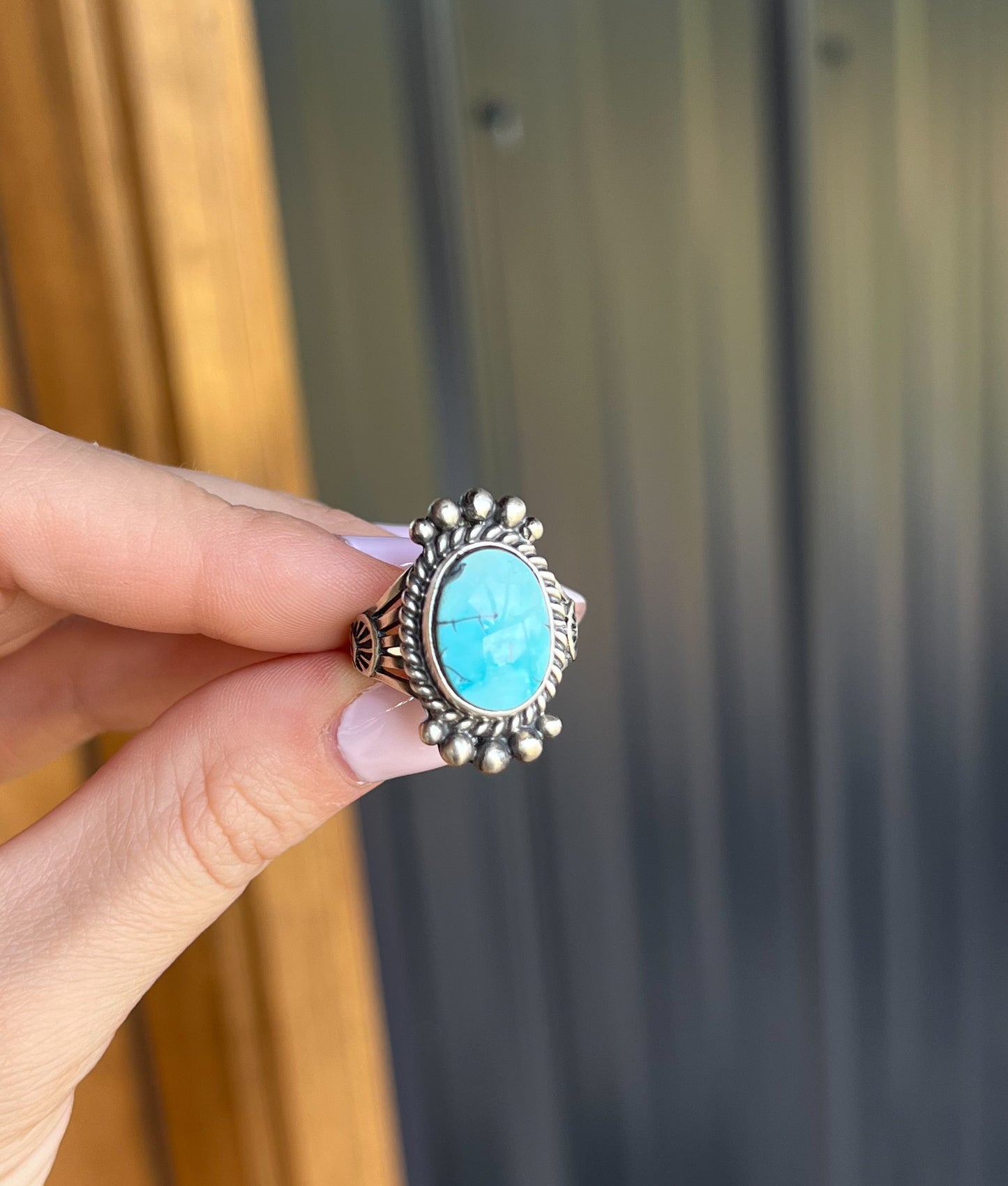 Golden Hills Turquoise Ring *Size 7