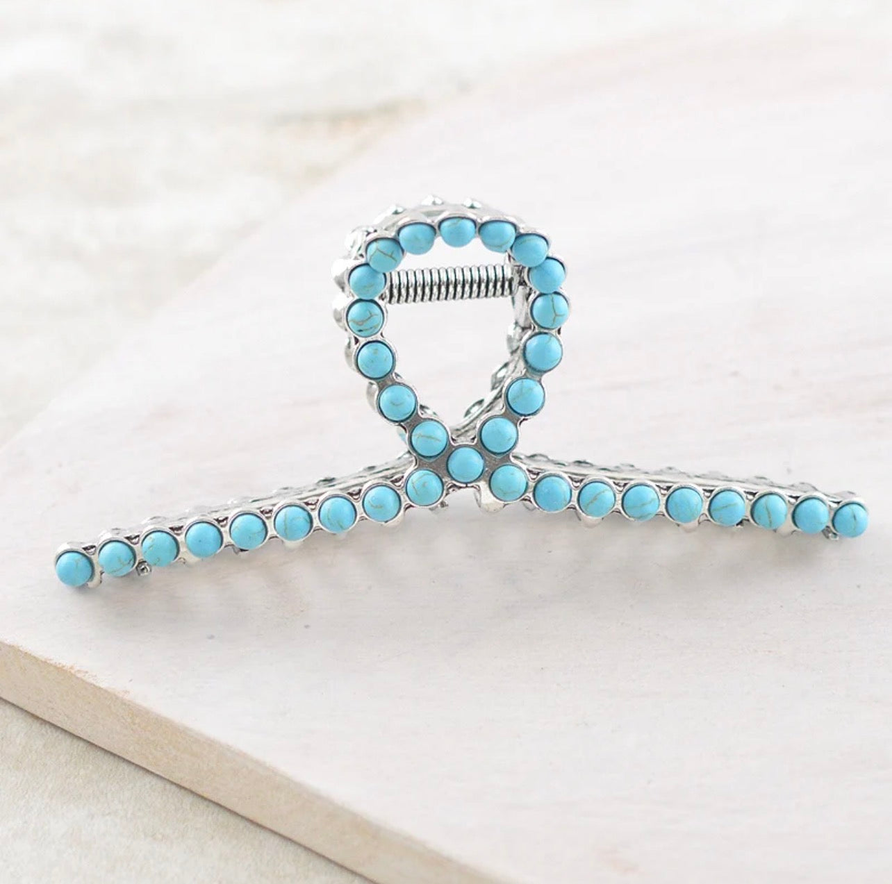 Navajo Pearl Bead Hair Claw Clip
