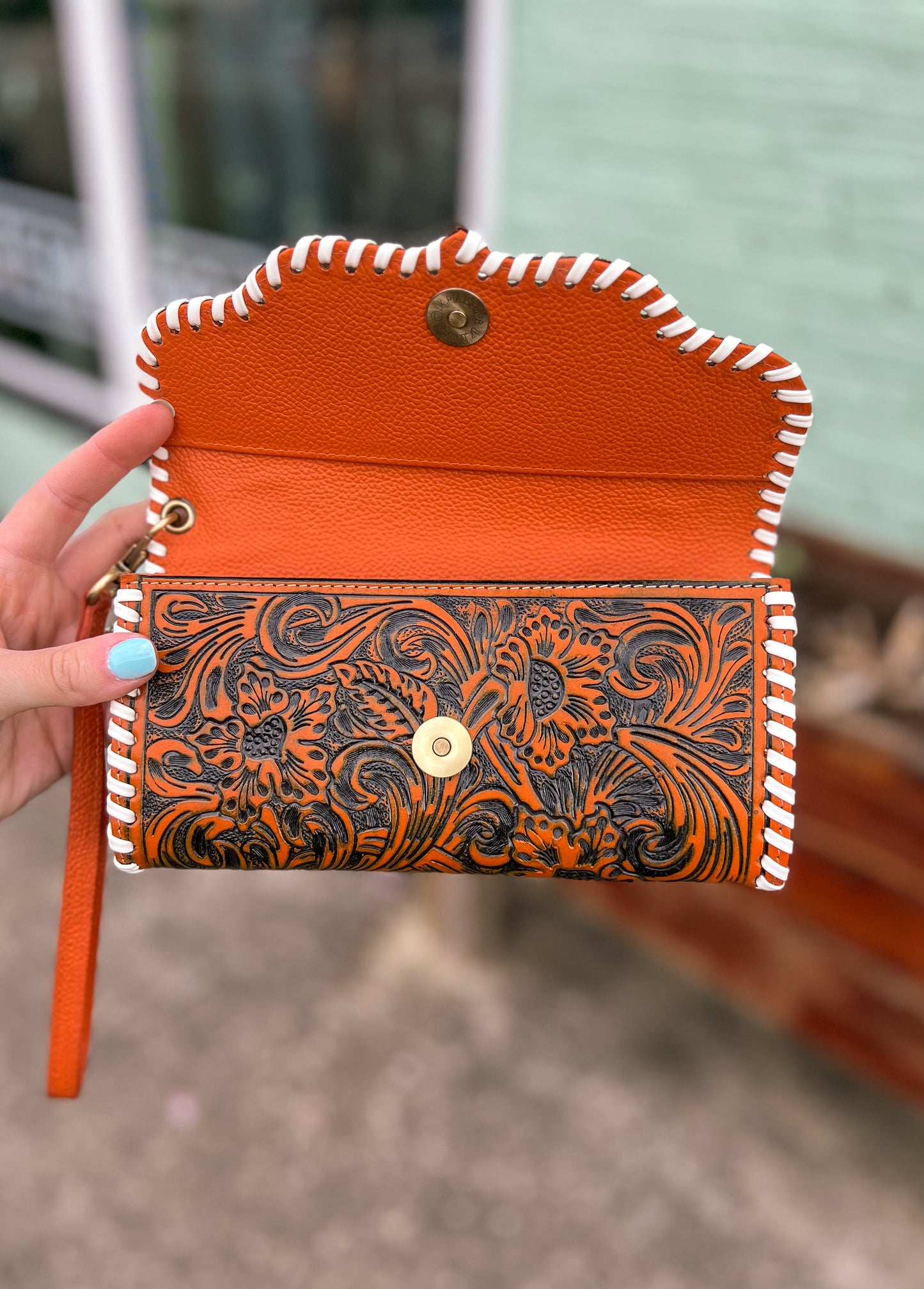 Desert Roses Wallet in Crimson *Orange