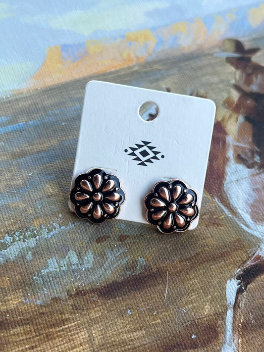Flower Concho Earrings