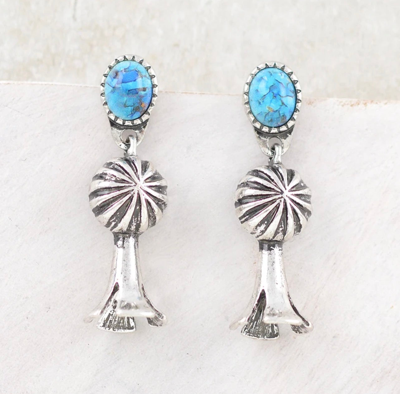 Concho Squash Drop Earrings