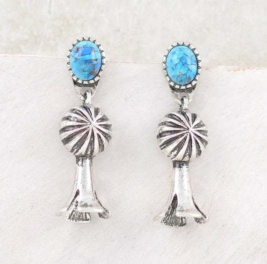Concho Squash Drop Earrings