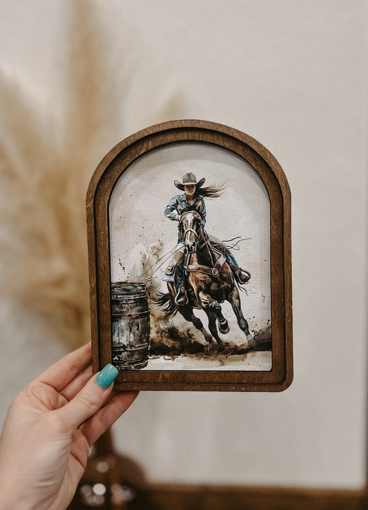 Barrel Racer Arch Art