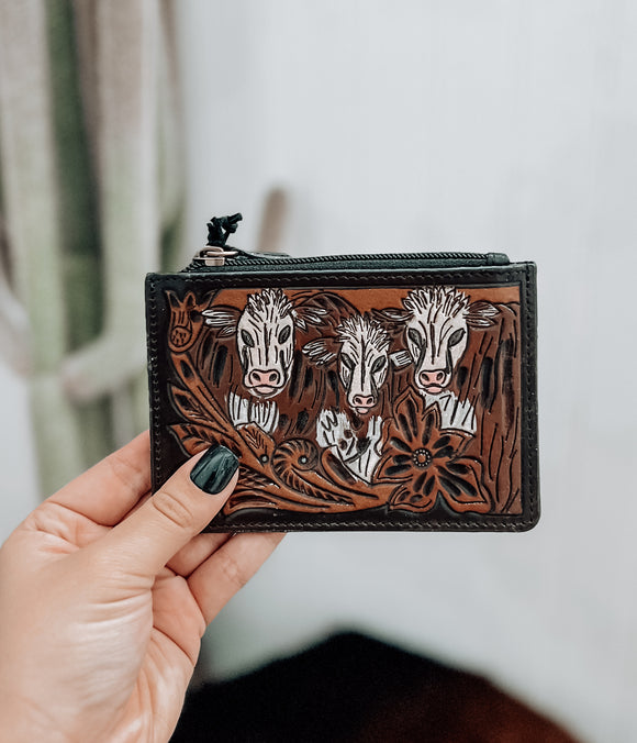Tres Vacas Hand Tooled Credit Card Holder