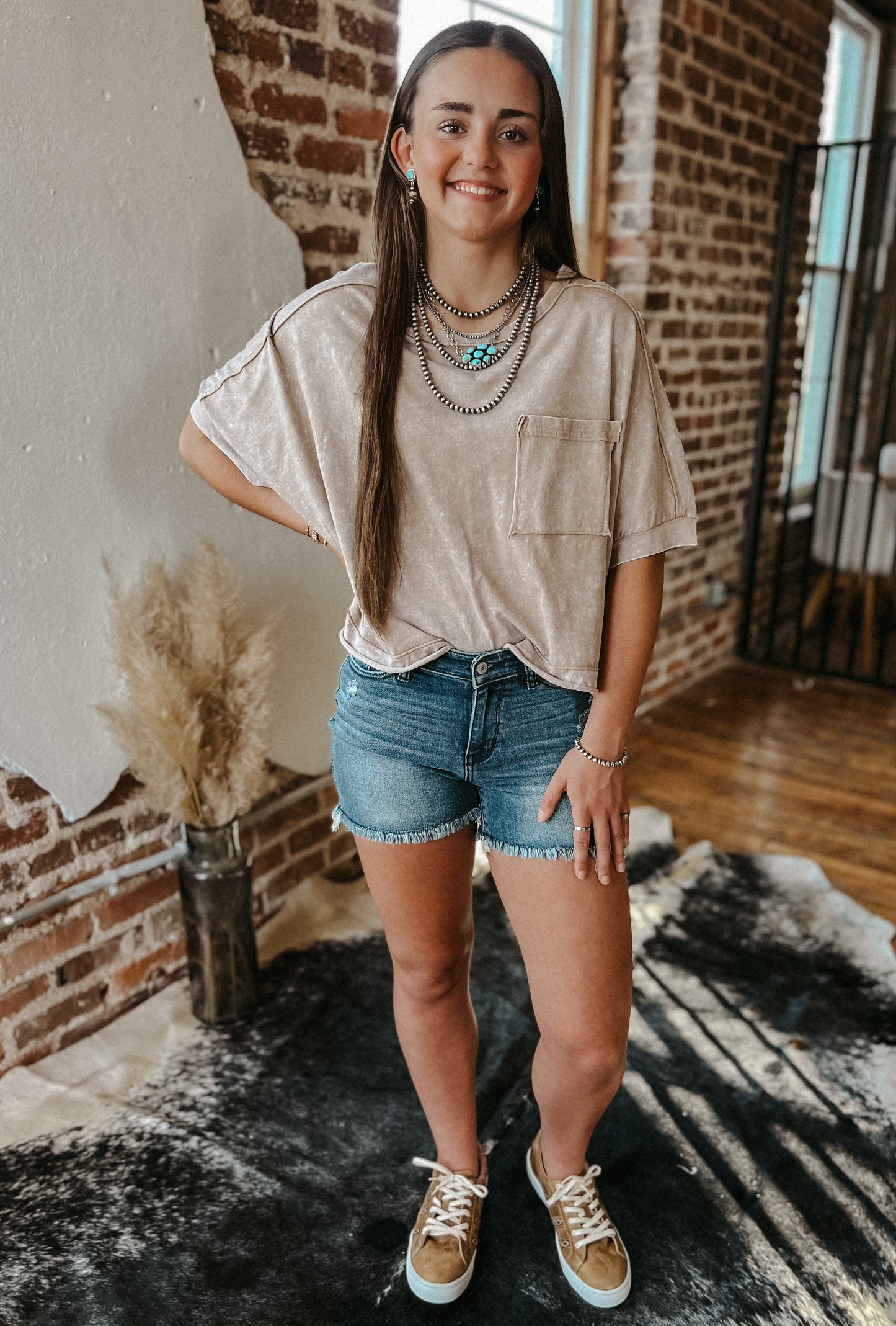 The Brynn Oversized Crop *Taupe