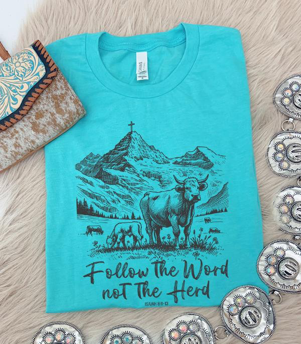 Follow The Word Graphic Tee *Sea Green