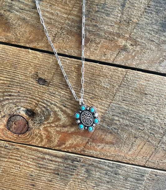 Turquoise Cluster Tooling Necklace