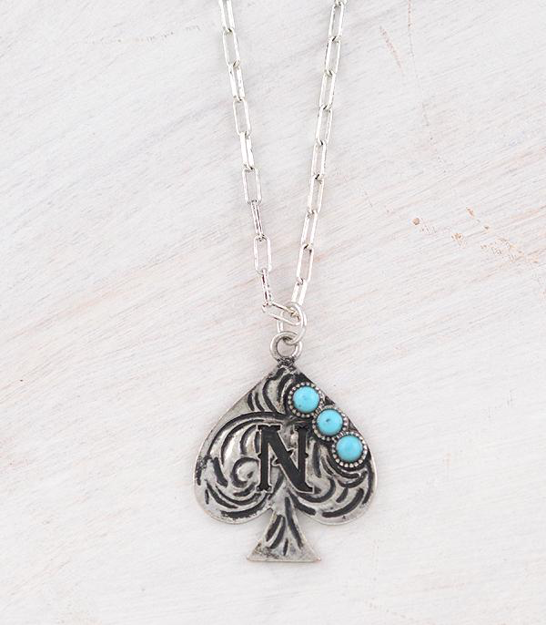 Spade Initial Necklace