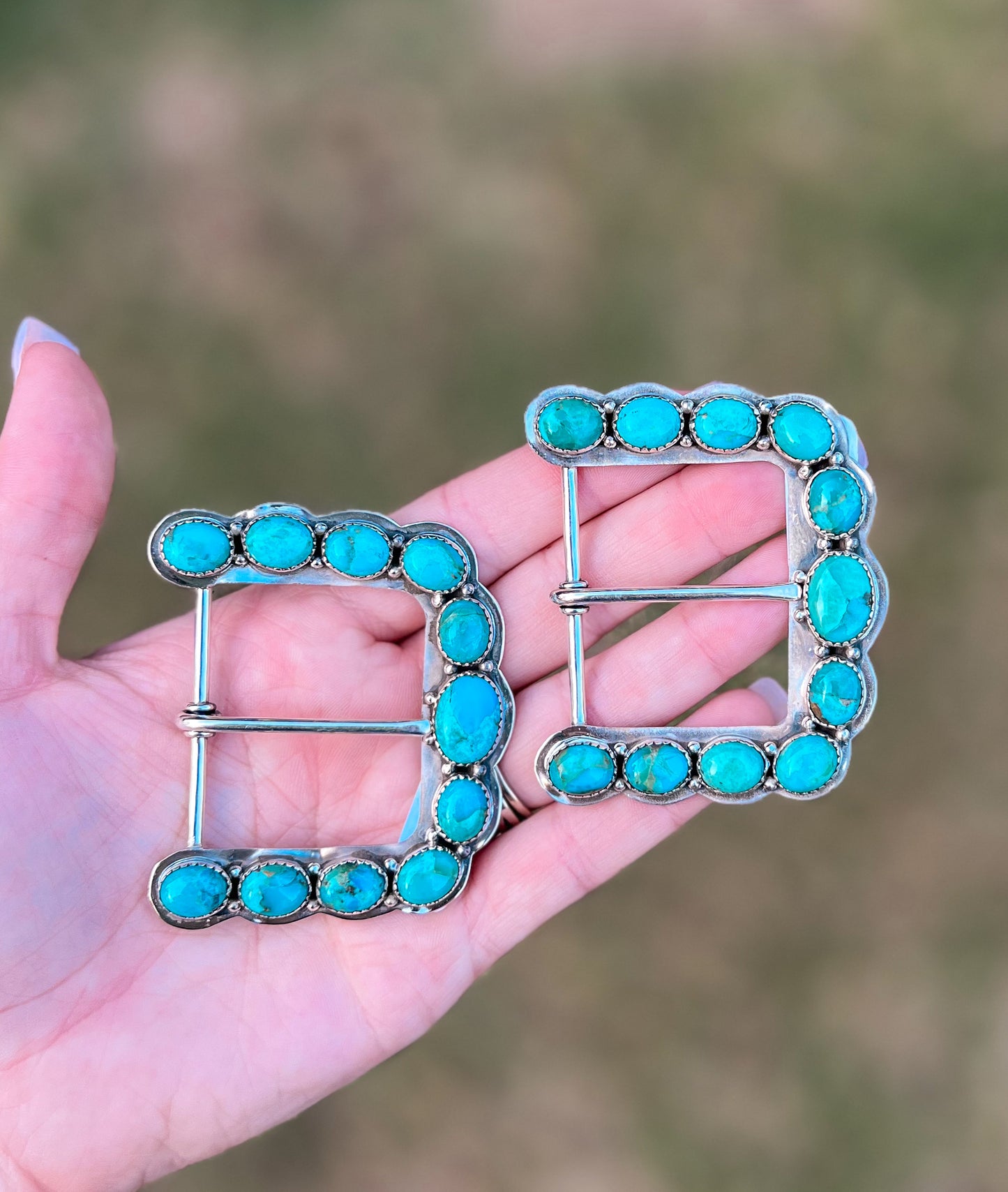 Kingman Turquoise Belt Buckle