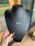 Turquoise Cluster Necklace