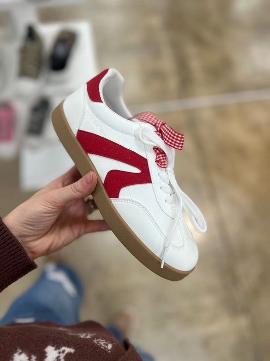 Red Gingham Retro Sneakers