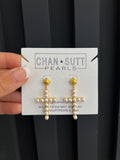 Pearl Cross Earrings