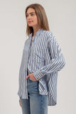 Stephanie Stripped Button Down *Blue