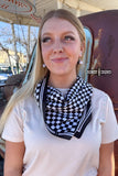 Small Black Checkered Out Wild Rag/Scarf