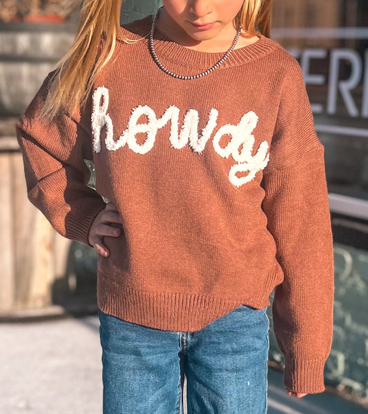 Brown Howdy Sweater- Toddler/Kids