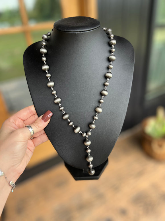 Navajo Bead Lariat Necklace
