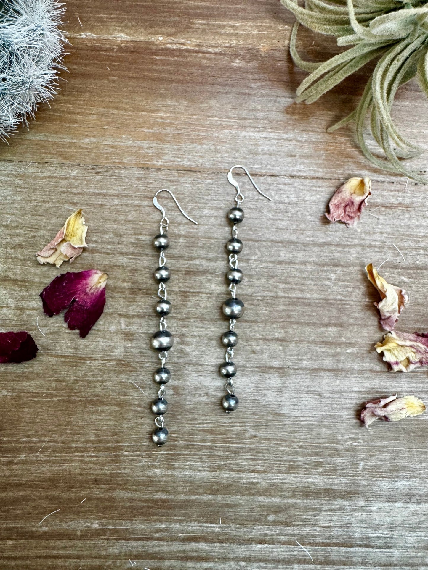 Sterling Silver Pearl Dangle Earrings