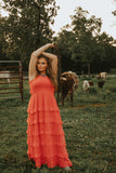 The Lahela Ruffle Dress *Coral