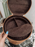 Triple Threat Round Travel Jewelry Case