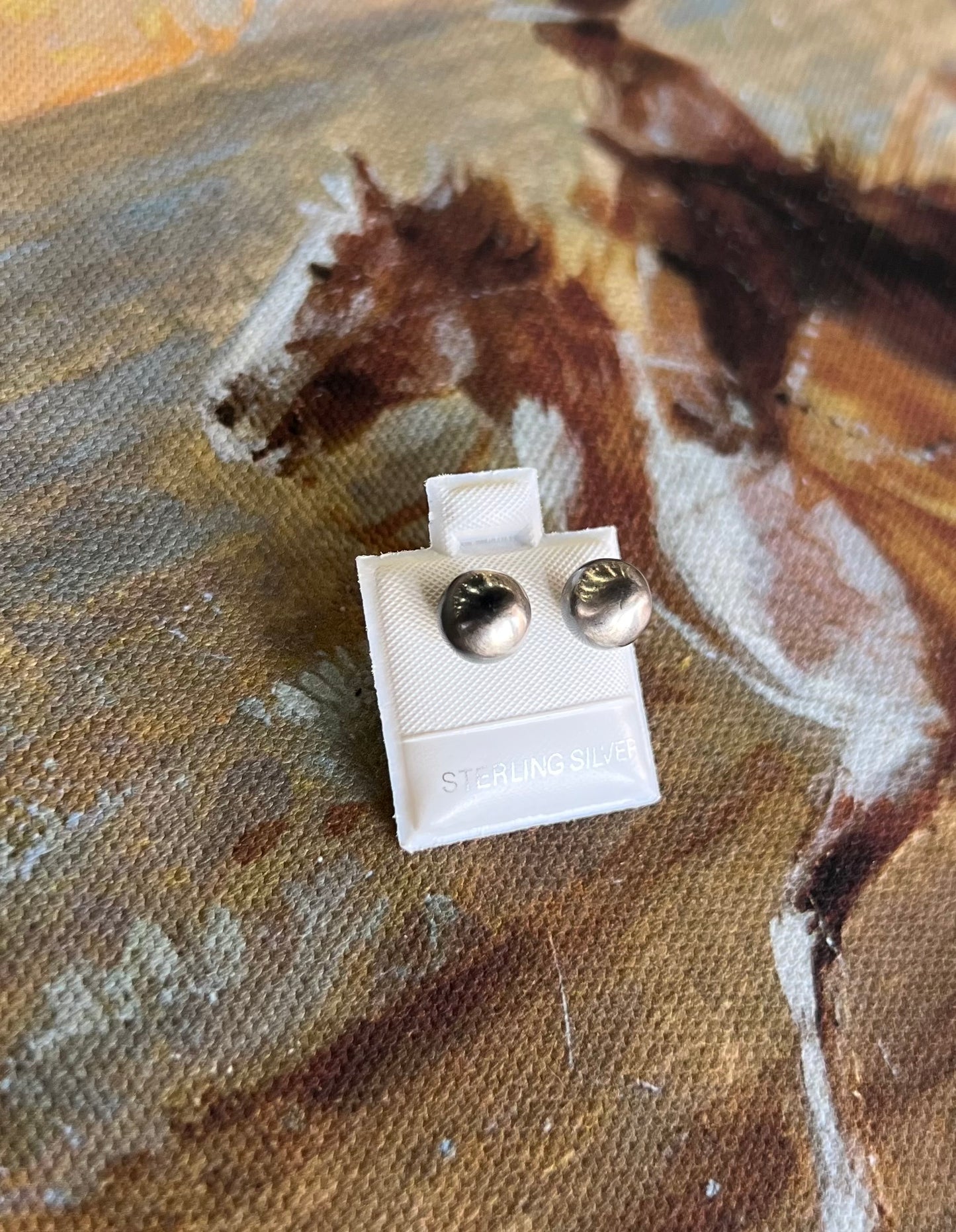 8 MM Sterling Silver Ball Earrings
