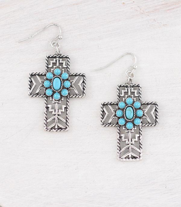 Aztec Cross Earrings