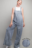 Plus Stone Washed Pinstripe Jumpsuit