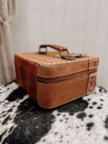 Tooled Leather Boot Stitch Jewelry Box *Tan