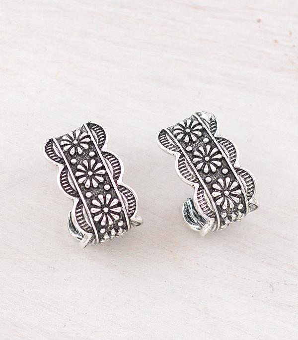 Concho Hoop Earrings