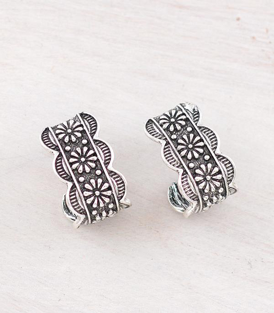Concho Hoop Earrings