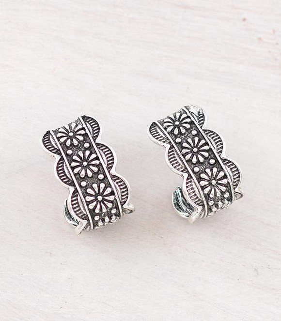 Concho Hoop Earrings