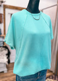 The Willa Ribbed Tee *Mint