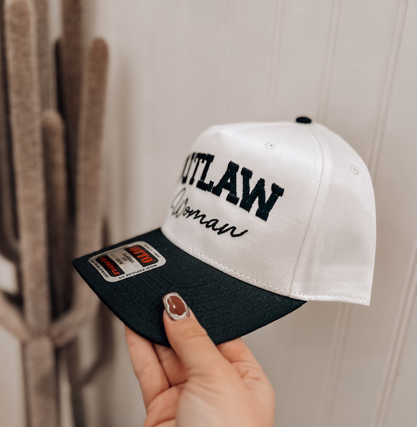 Outlaw Woman Trucker Hat *Black & White