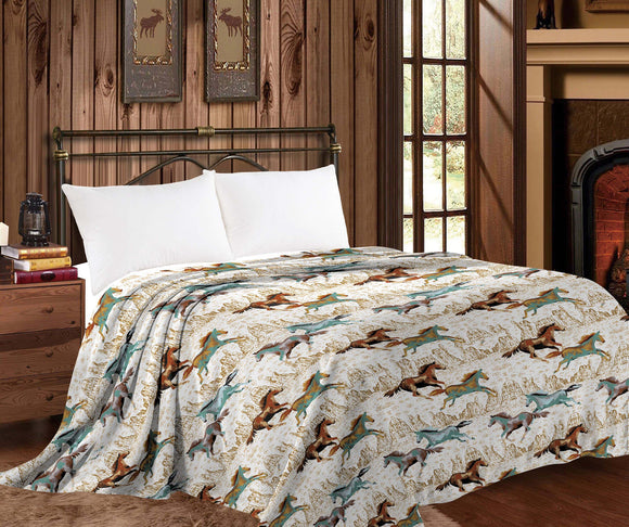 Running Horses Twin Blanket