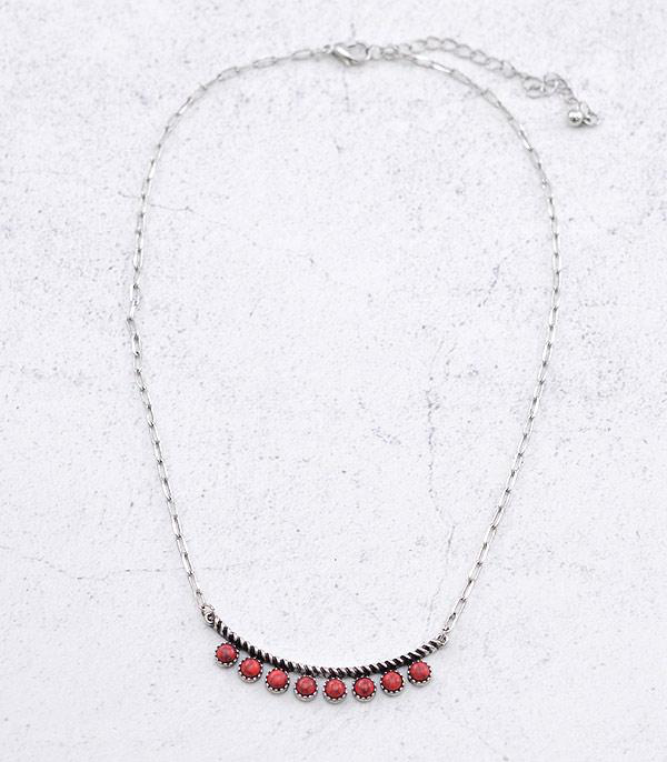 Stone Arched Necklace