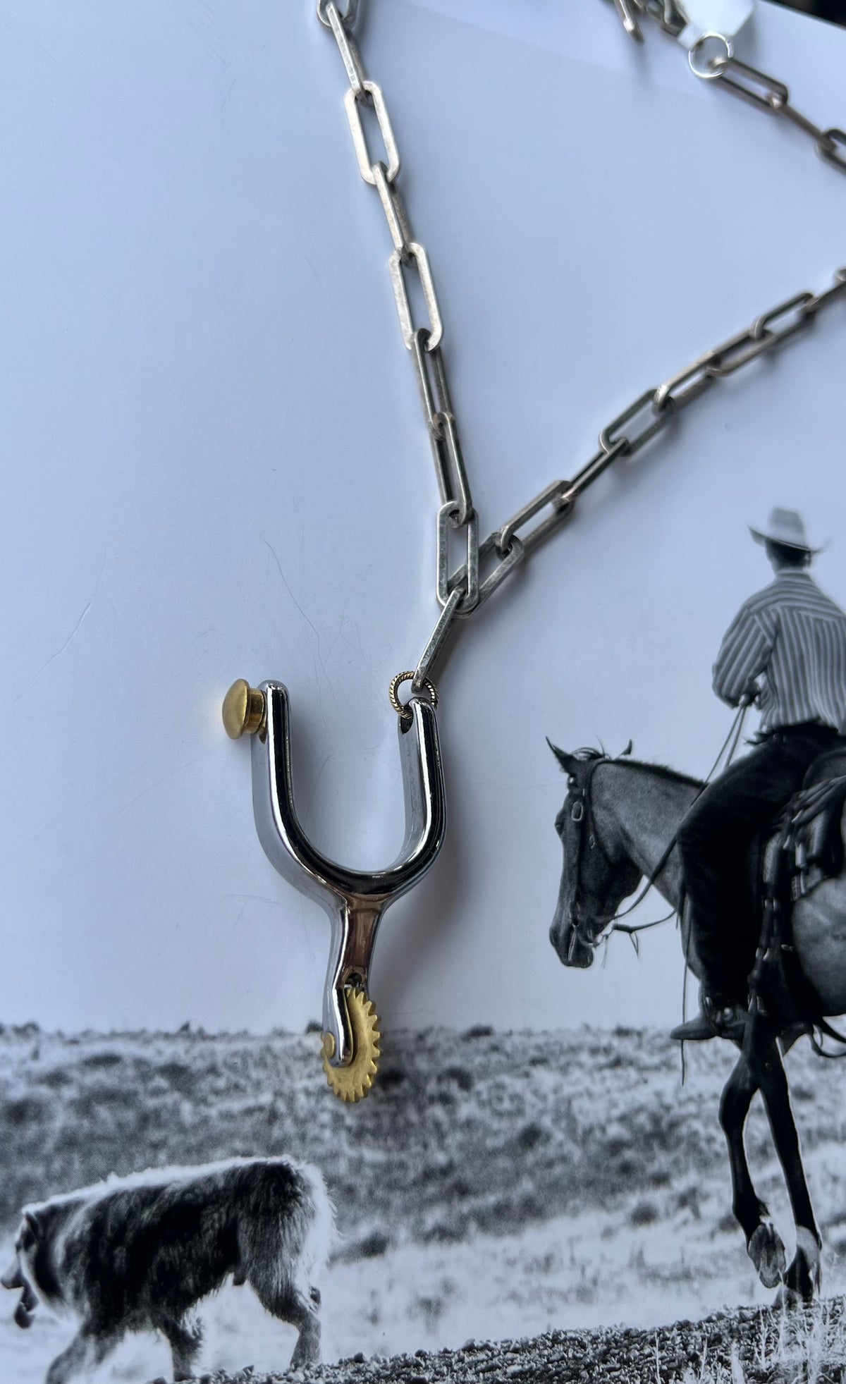 V2 Designs Silver & Gold Spur Necklace