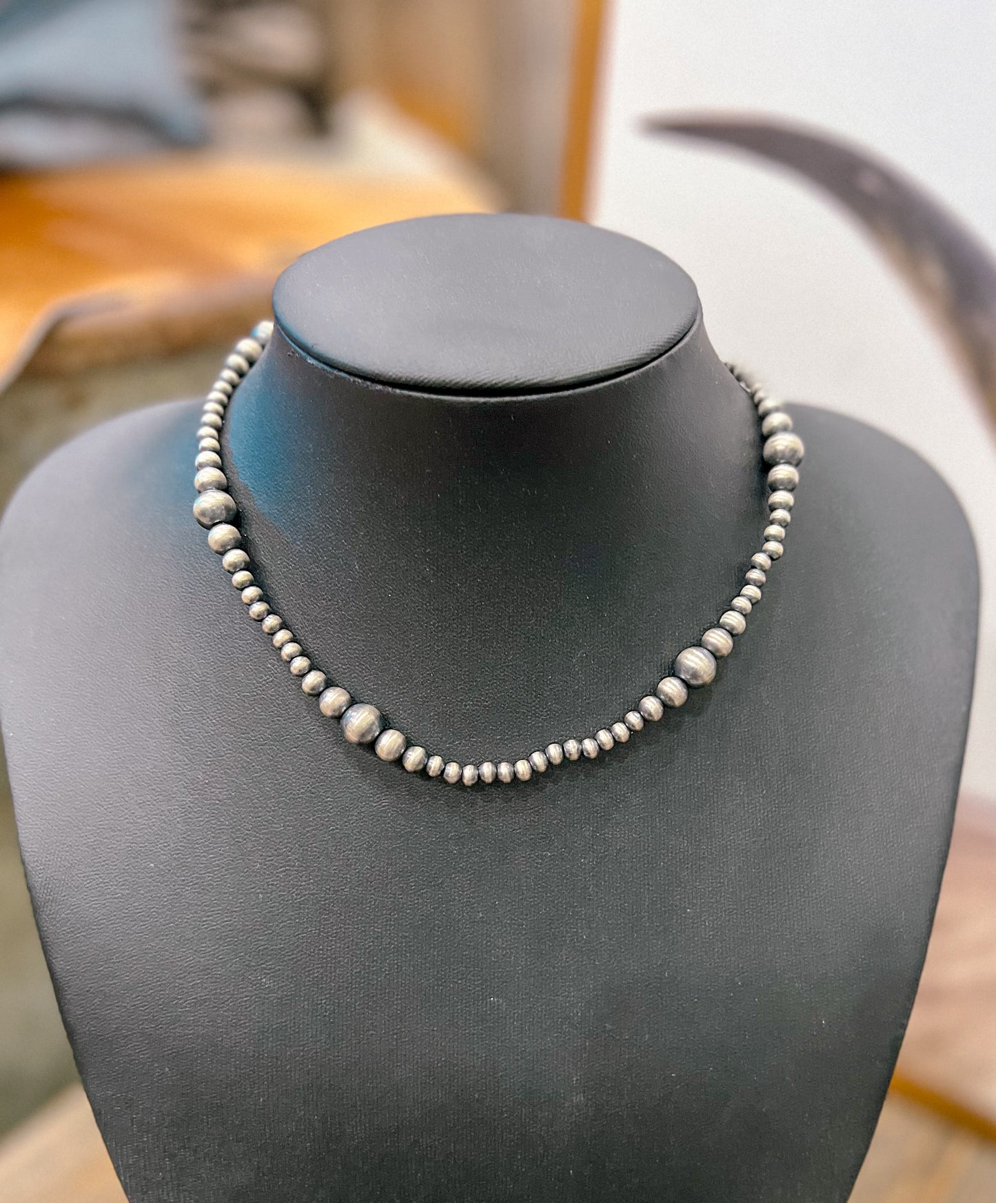 4-8MM 14” Graduated Sterling Silver Pearls