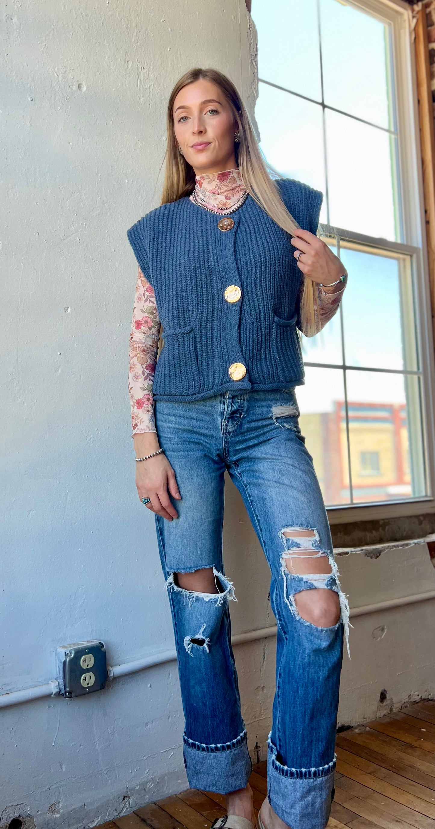 Midnight Blue Sweater Vest