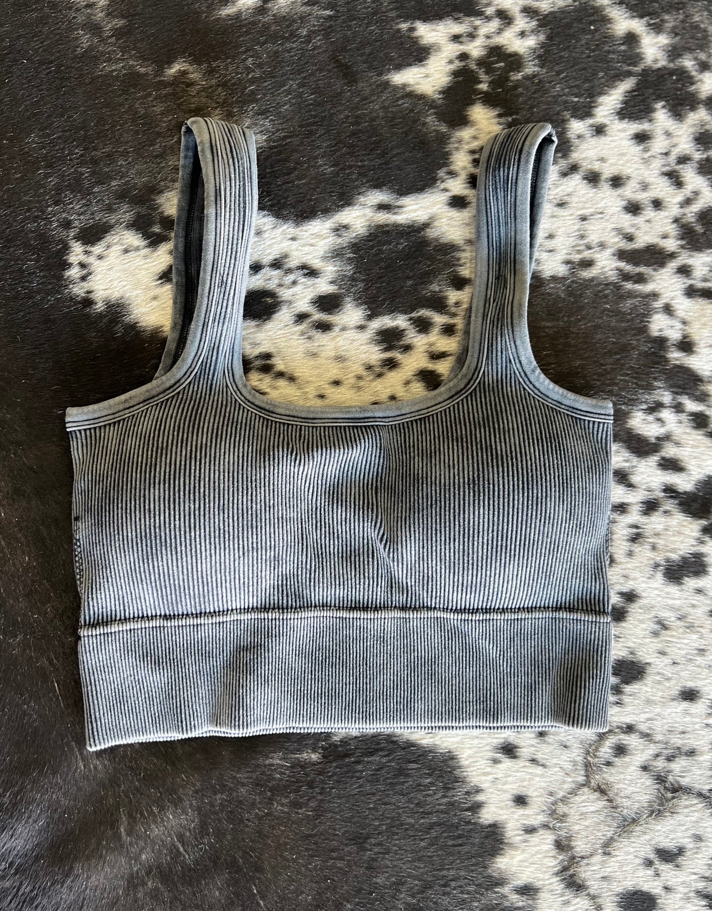 The Stevie Padded Top *Ash Black