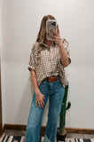 The Willow Gingham Top *Brown