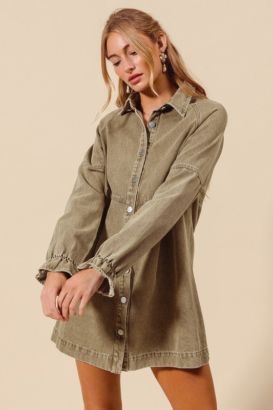 Daisy Denim Dress *Olive