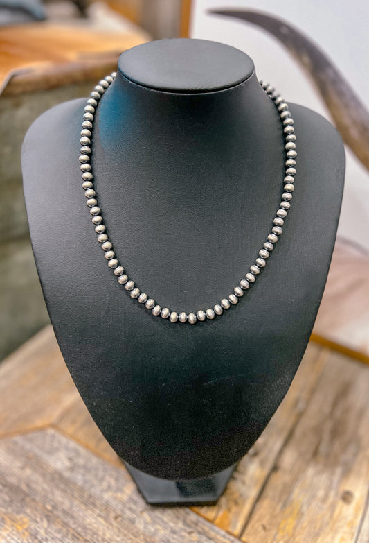 6MM 18” Sterling Silver Pearls