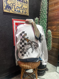 Checkered Bronc Sweatshirt