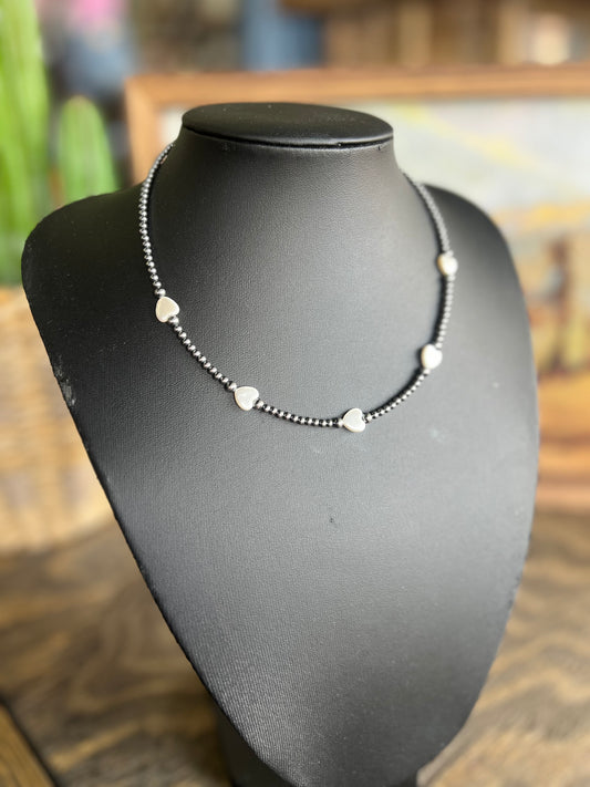 Heart Freshwater Pearl Choker