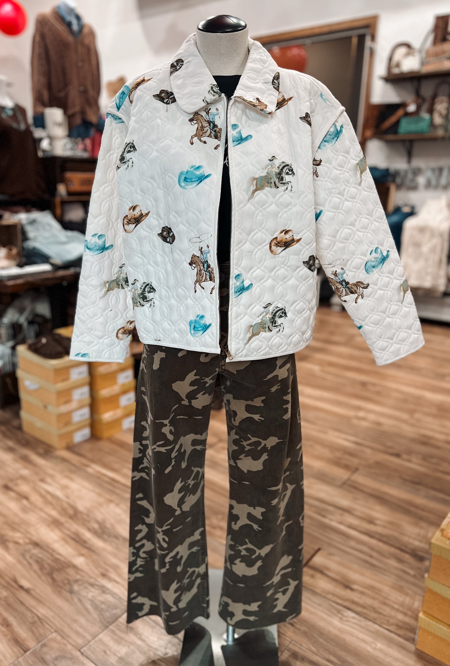 Wren Quilted Zip Up Jacket