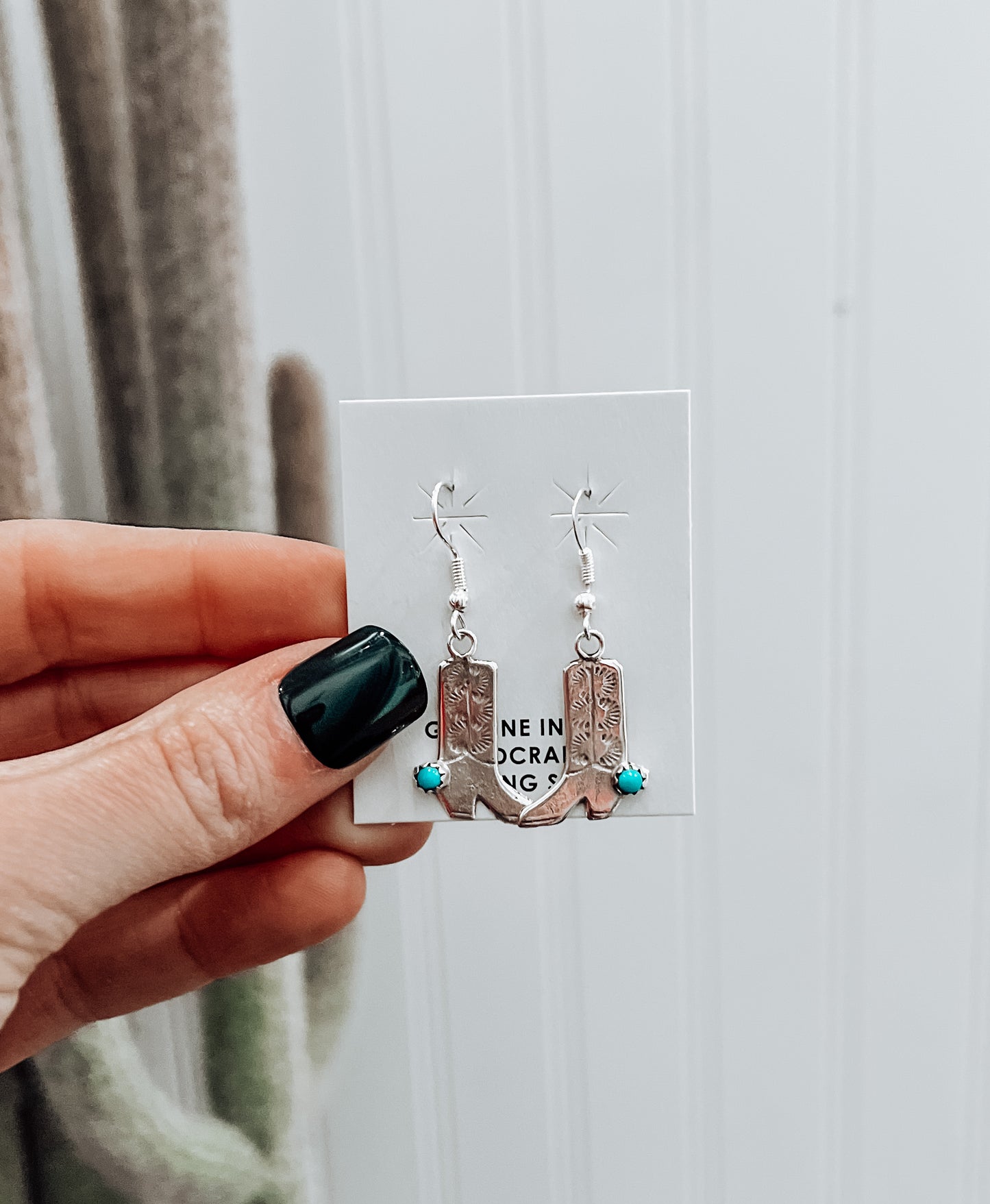 Authentic Turquoise Boot Earrings