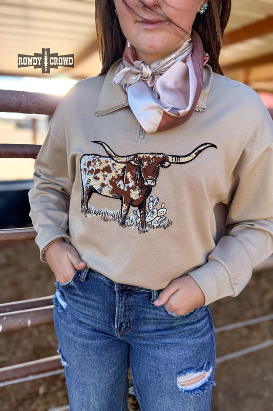 Lomita Longhorn Pullover *Tan