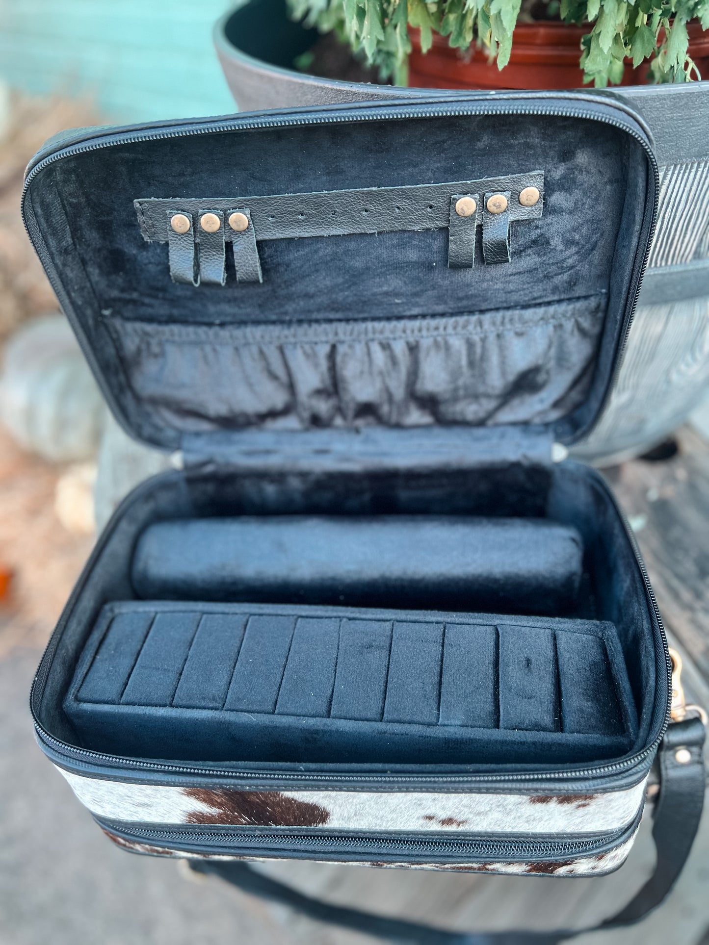 Checkered Travel Jewelry Case